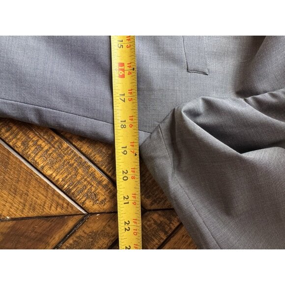 Theory Slim Fit Wool Suit Jacket Lined Blue Sz 36R MINT - Picture 14 of 15
